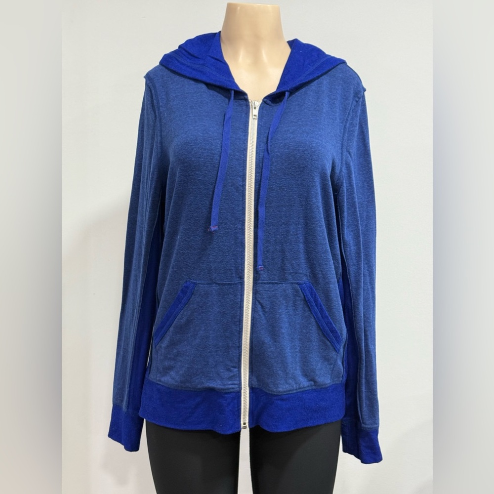 Abbot Main Venice Beach Vibrant Blue Zip-Up Hoodie Size Large